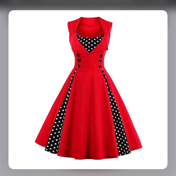 Dresses & Skirts - Retro pinup red dress